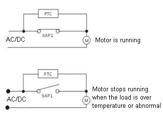 6AP1 series thermal switches for automobile part motor overcurrent protection